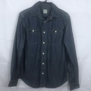 Merona, Size Small, 100%Cotton, Blue, Long Sleeve, Button Down, Casual Shirt